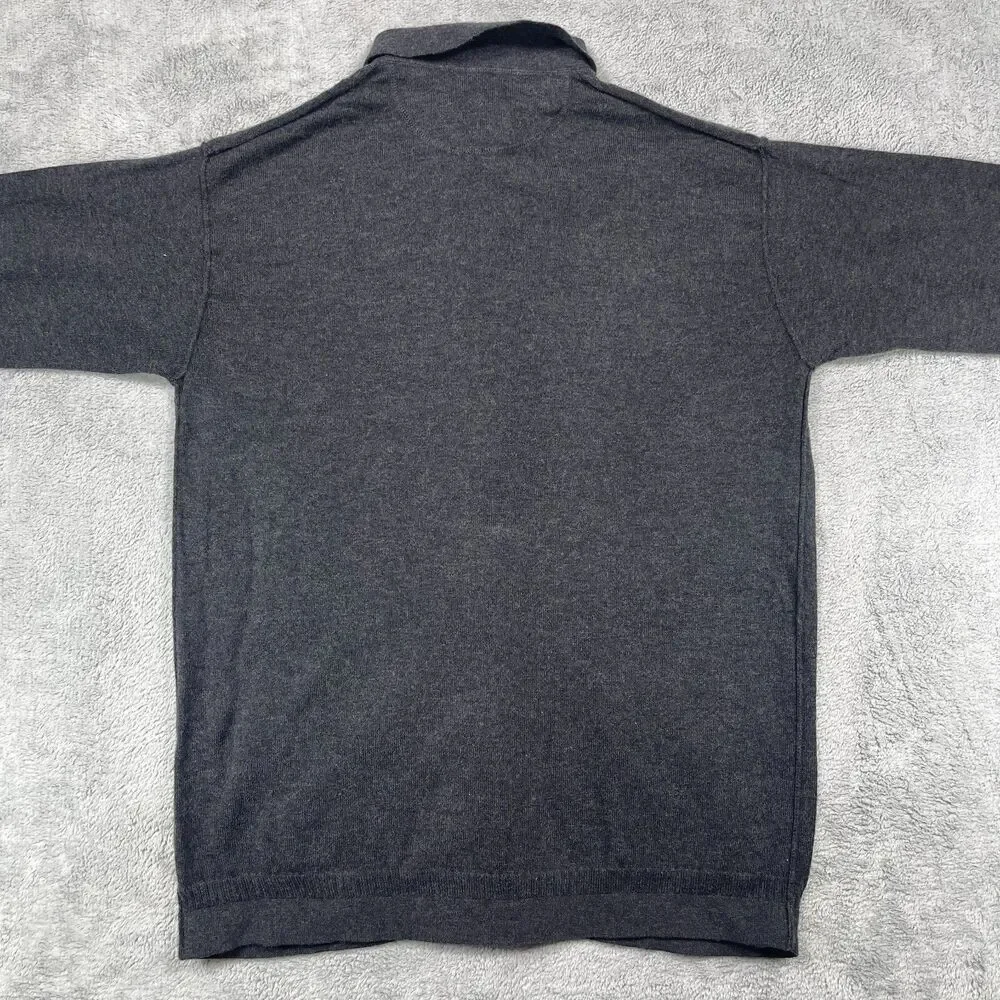 AG Adriano Goldschmied Cardigan Sweater Mens Medium Gray Pockets Long Sleeve